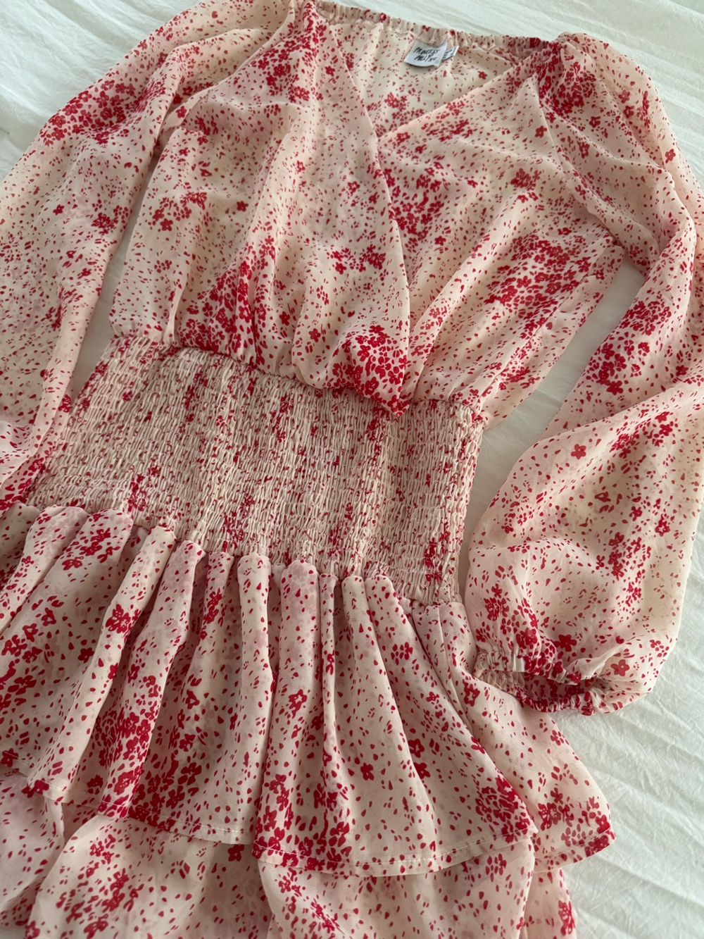 Princess Polly Pink Floral Smocked Waist Mini Dress - Picture 6 of 10